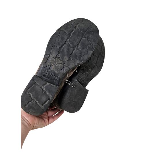 Born 8 Abernath Braided Cross Strap Ankle Boots Gray Suede Distressed Boho - Picture 2 of 4